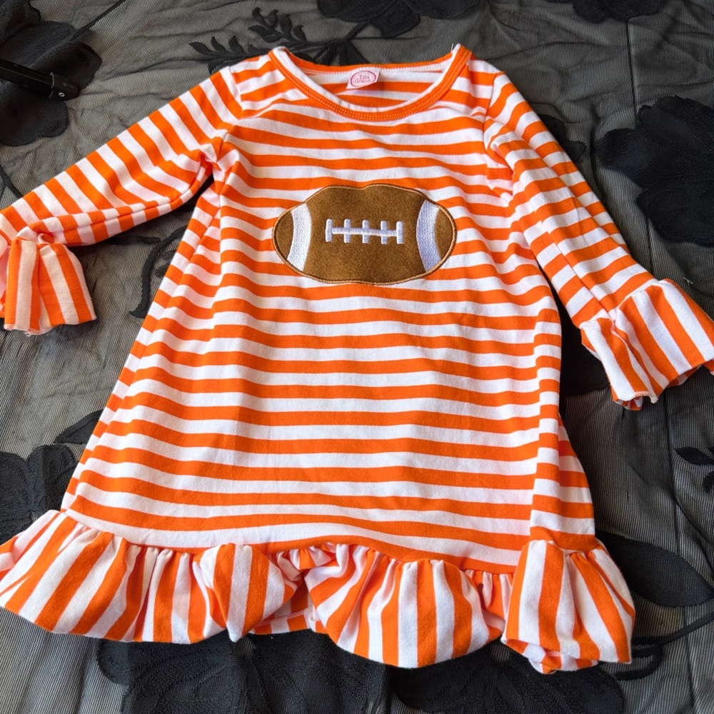 Orange Striped Football Dress
